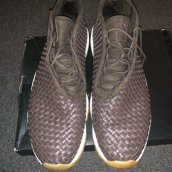 Air Jordan Leather Future Premium Woven Black Gum Bottom  Air Jordan future premium brown leather